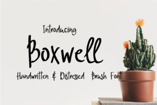 Boxwell: A Handwritten Font with Authentic Distress and Design Versatility