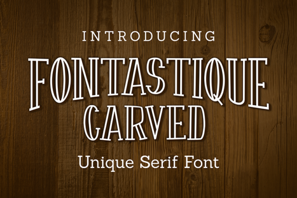 Fontastique Carved: A Distinctive Serif for Impactful Visual Communication